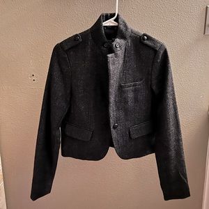 American Eagle Outfitters cropped blazer, sz S, charcoal grey, like new